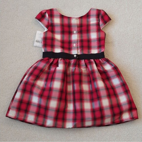NWT CARTER’S RED HOLIDAY Christmas Plaid DRESS - Picture 2 of 8